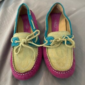 Women’s Vaneli multi colored Loafers ,Suede ,Flats, sz 6.5, new without box